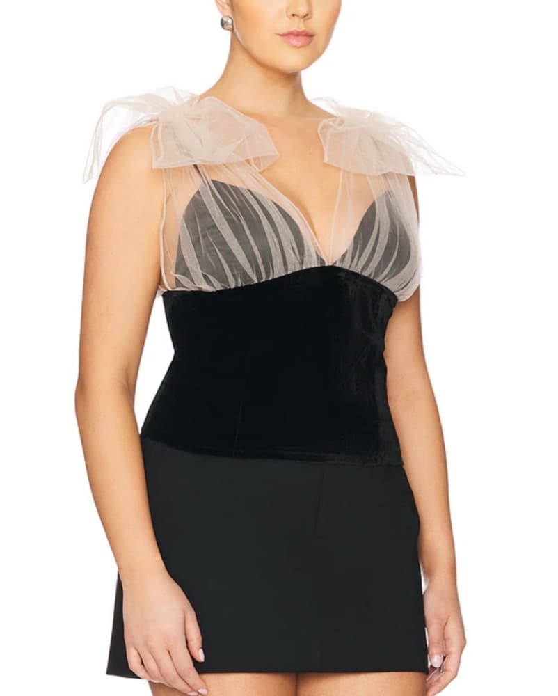 Glamorous Velvet Puff Sleeve Dress - Image 2
