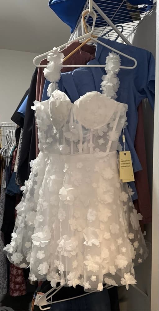 Ethereal White Floral Dress - Image 6