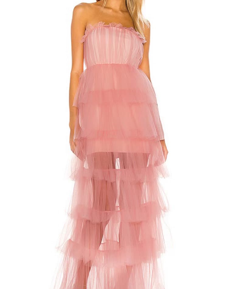 Revolve Lovers&Friends Bobbit Gown Pink - Image 1