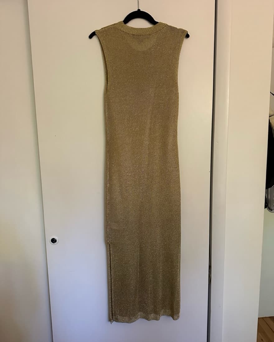 French Connection Gold Midi Dress - Image 4