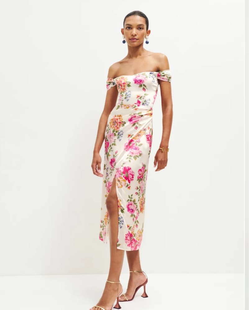 Floral Reformation Midi Dress - Image 1