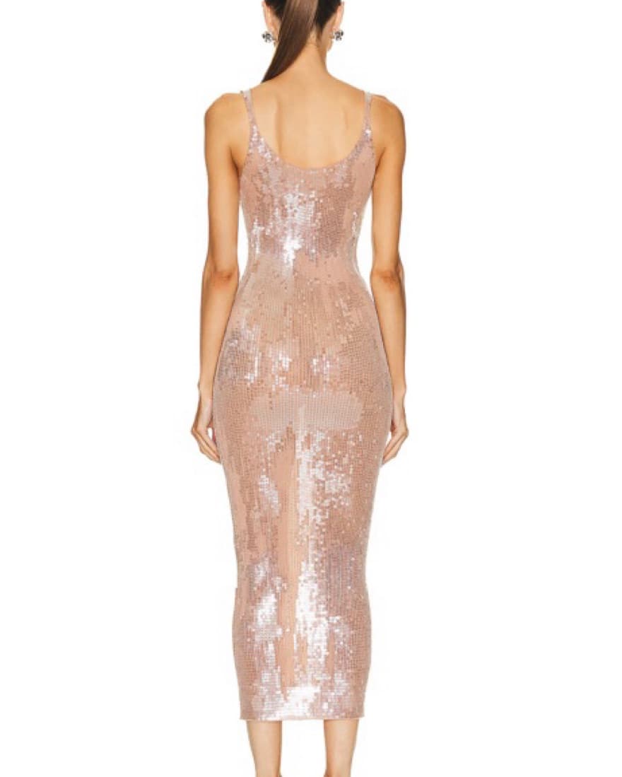 ALEXANDER WANG RIBBED SEQUIN MAXI DRESS - Image 3