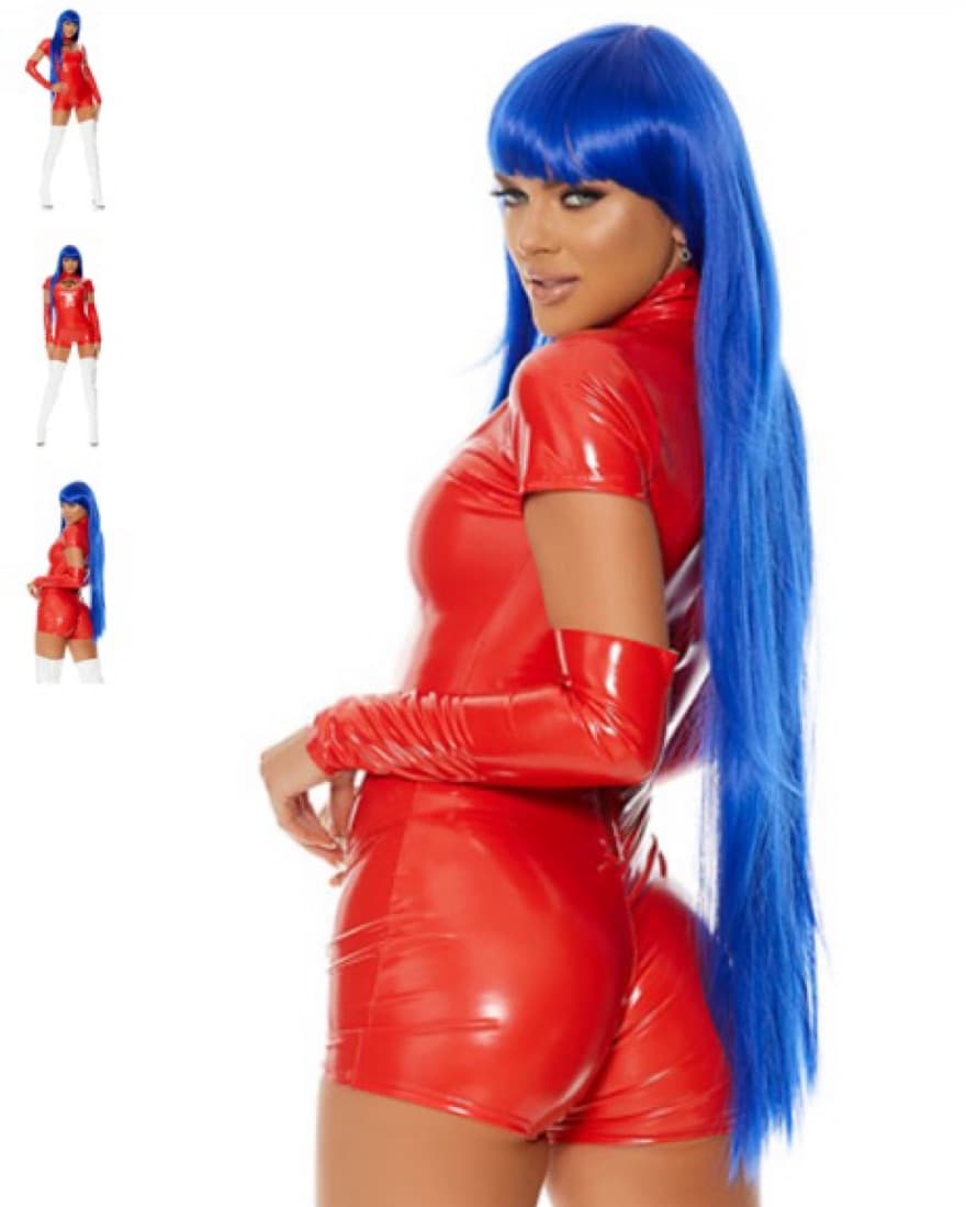 Thing Two Sexy Latex Costume  - Image 2