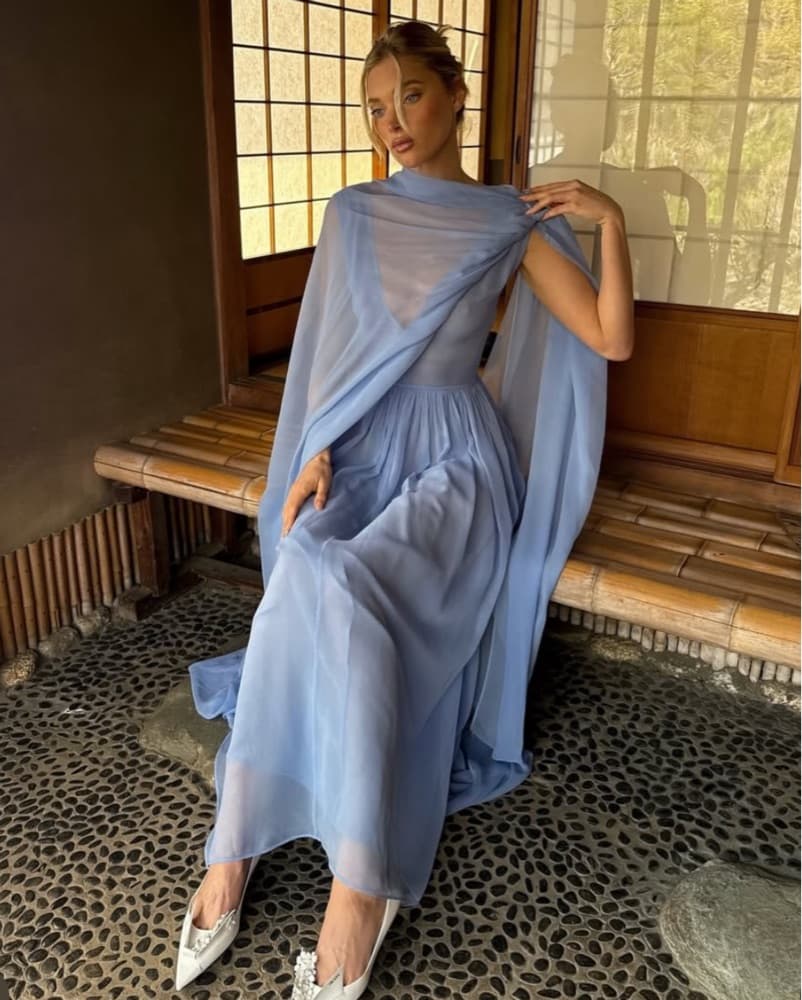 Helsa Sabine Silk Chiffon Dress - Image 5