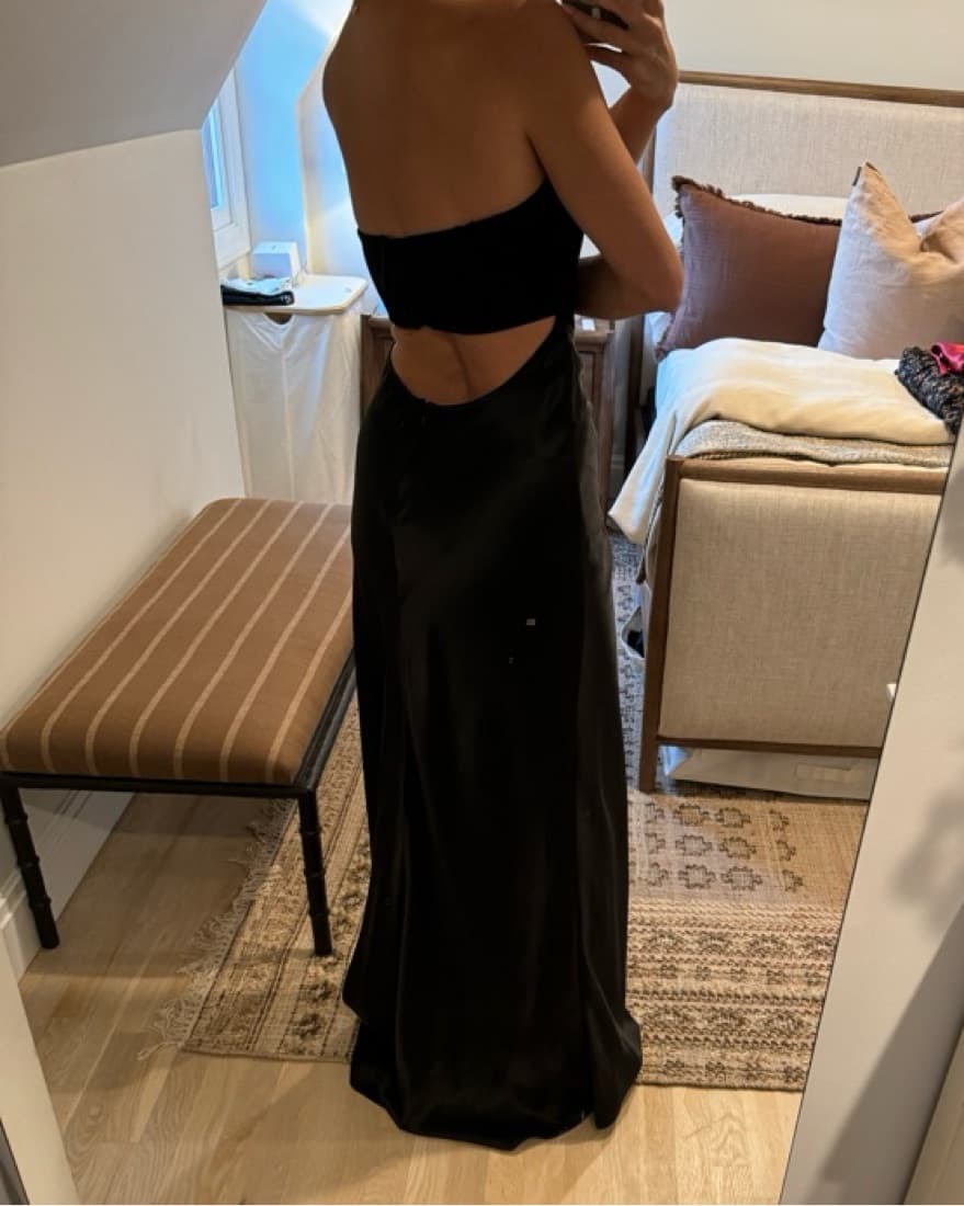 STAUD Black Strapless Gown - Image 4