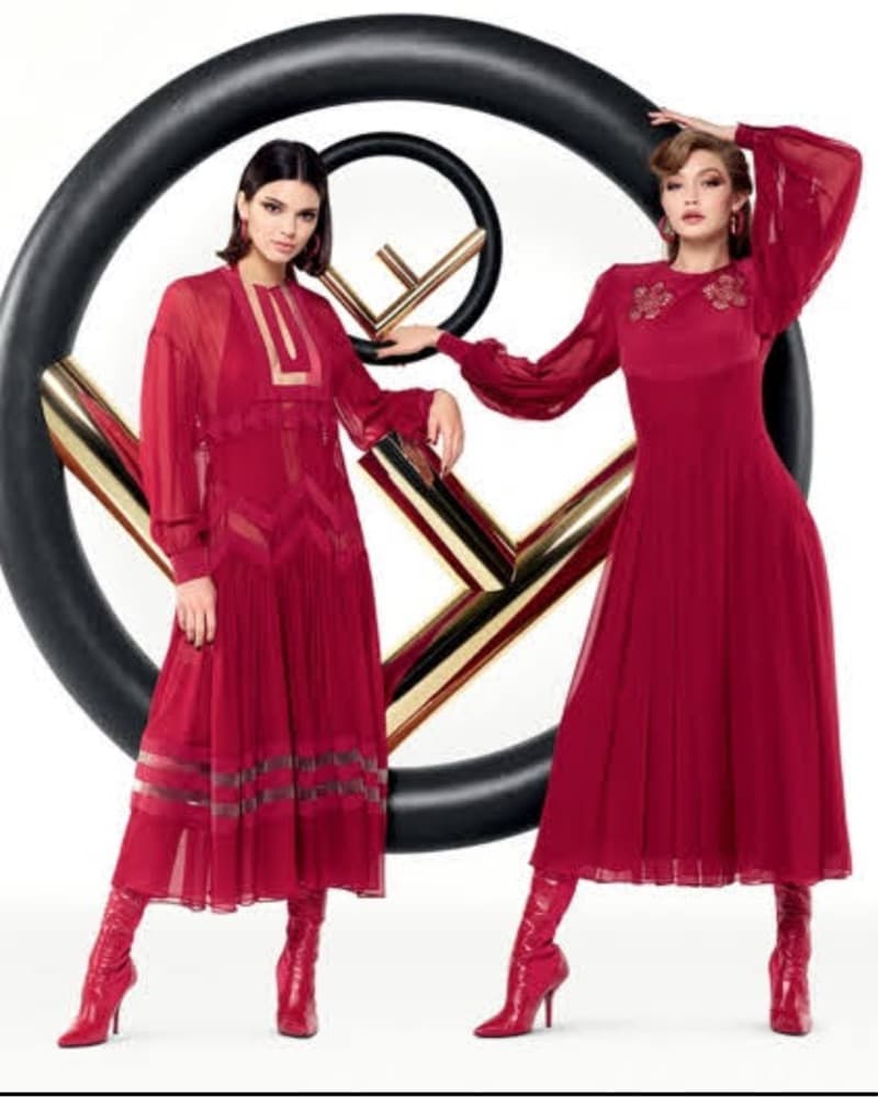 Fendi Red Sheer Maxi Dress - Image 6