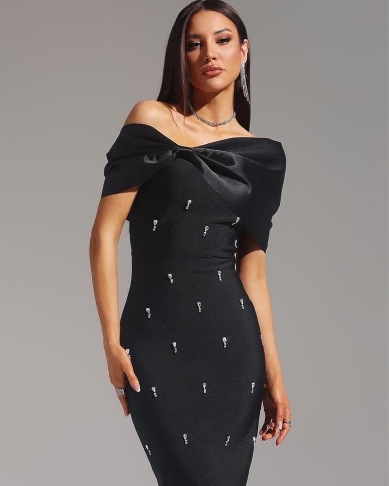 Bella Barnett Rhinestone Maxi Dress - Image 4