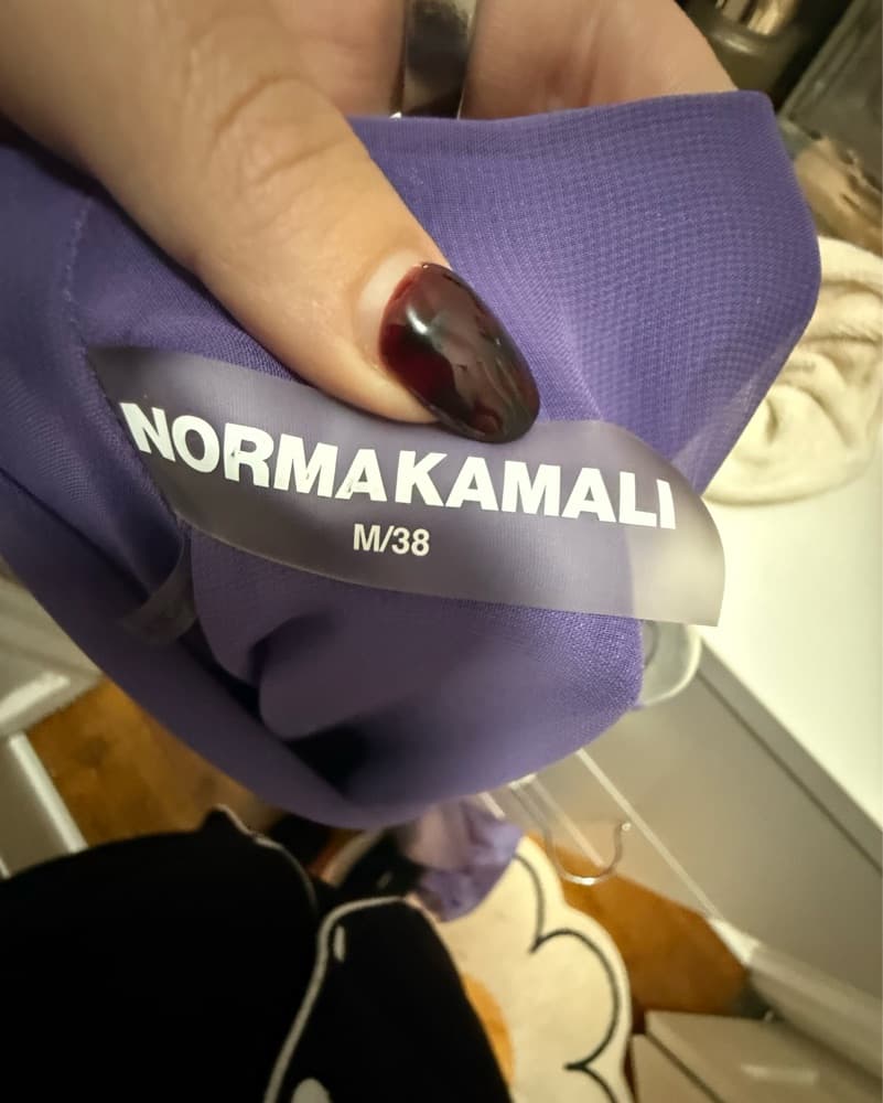 Norma Kamali Purple Maria Slip, M - Image 3
