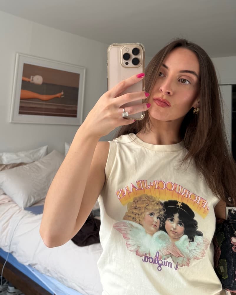 Fiorucci Angels Jeans Cream Top - Image 3
