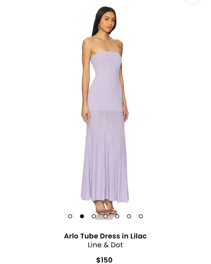 Arlo Tube Dress in Lilac - Image 2