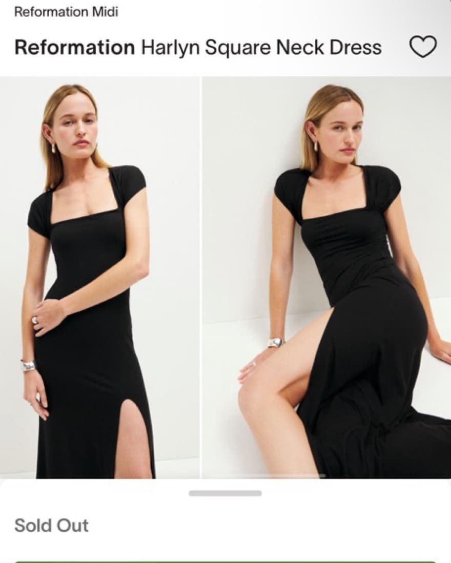 Reformation Harlyn Squared Neck Dress  - Image 2