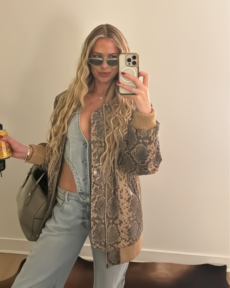 Retrofete - Snake Skin Bomber Jacket  - Image 1