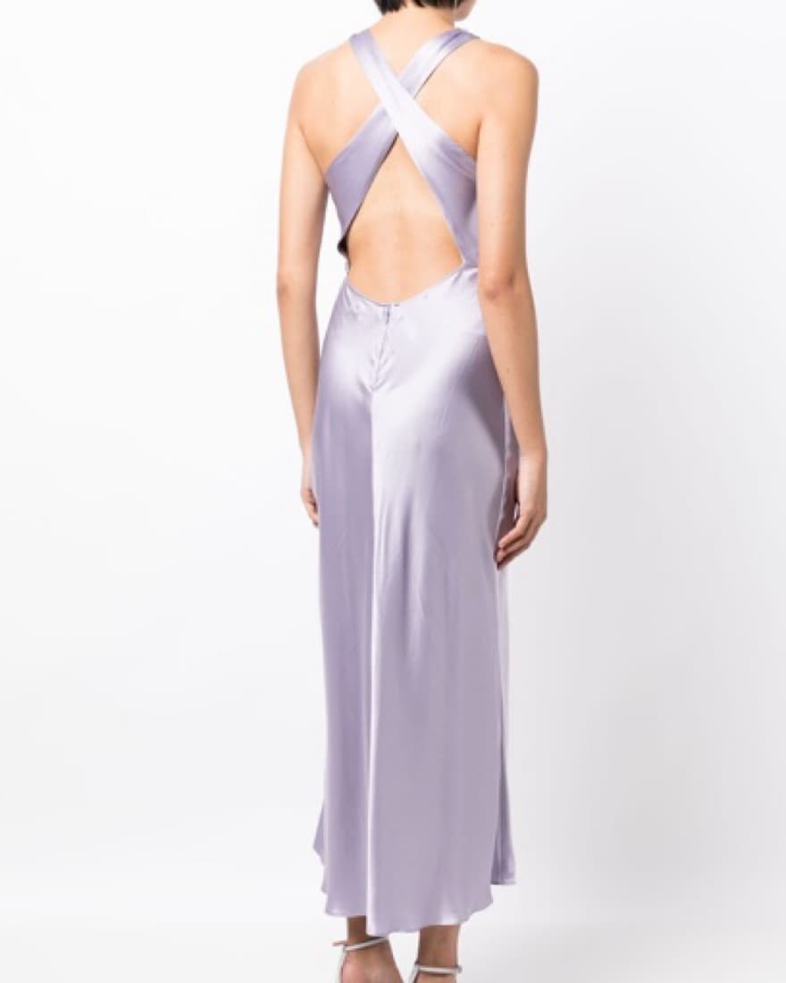 Reformation Casette Silk Dress - Image 4