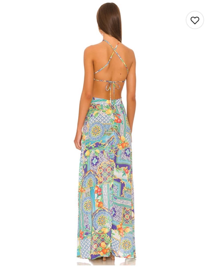Luli Fama Halter Cut Out Maxi Dress - Image 2