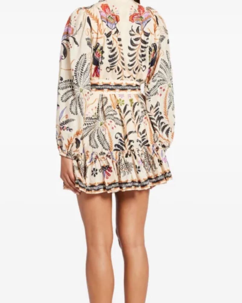 Farm Rio Classic Nature Sand Mini Dress - Image 2