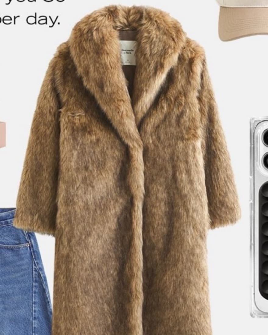 Brown Shag Faux Fur Coat - Image 2