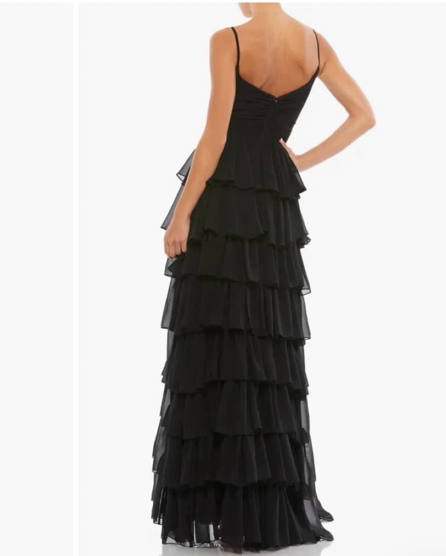 Tiered Ruffle Empire Waist Chiffon Gown - Image 2