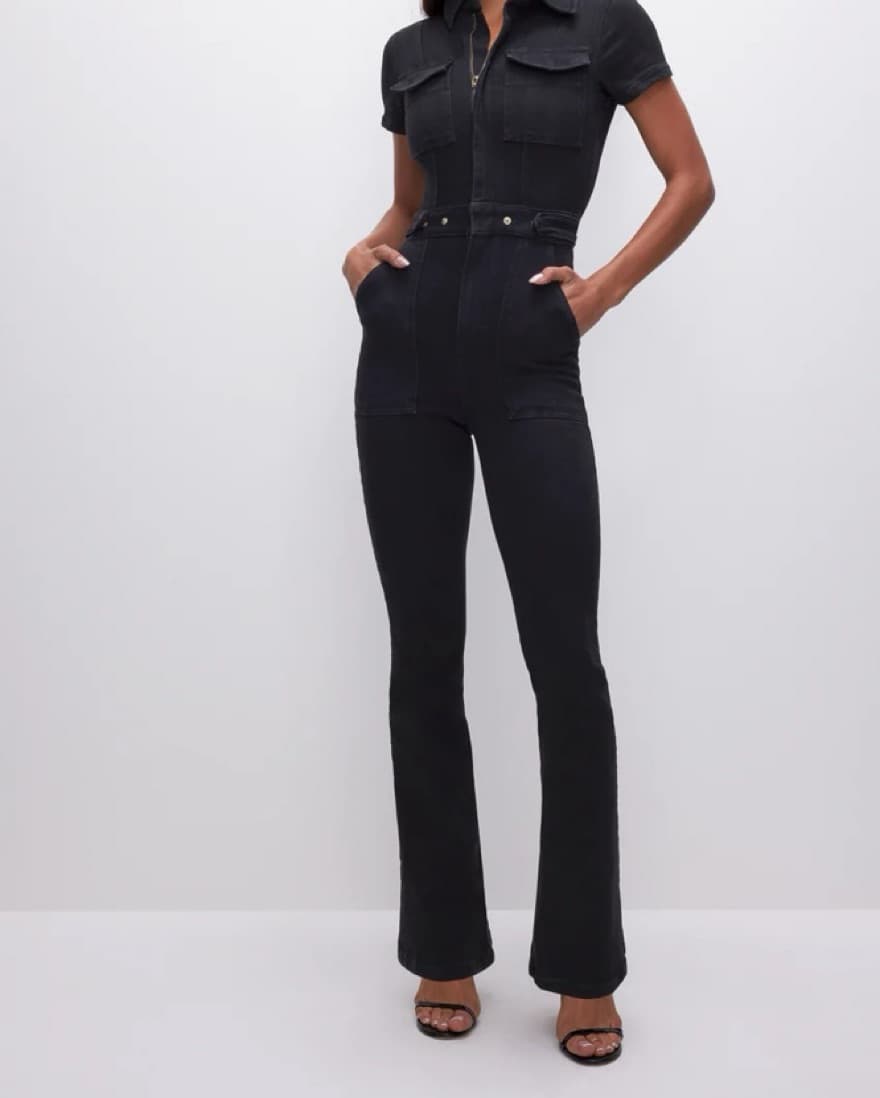 Black Denim Jump Suit - Image 1