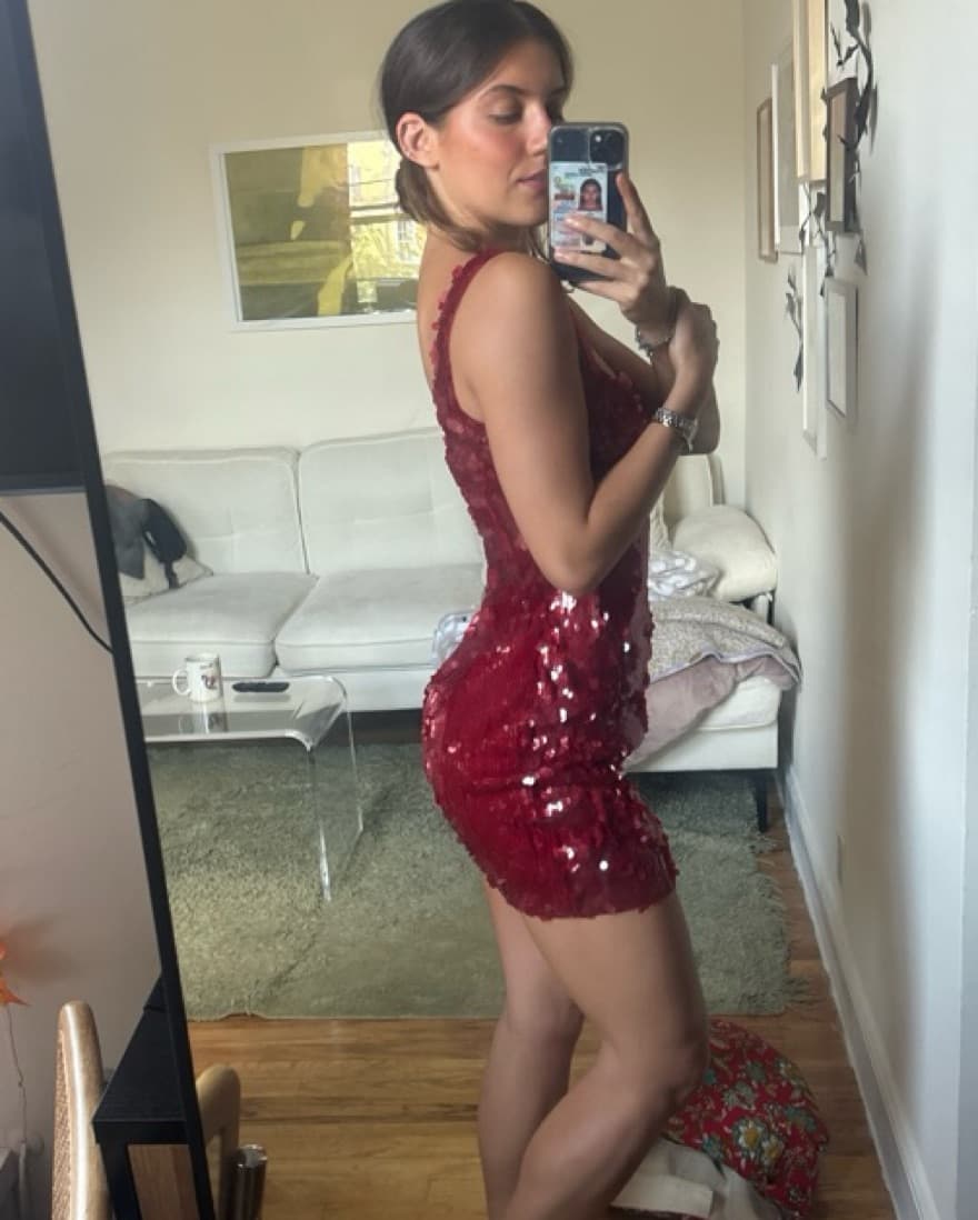 Staud Red Sequin Dress  - Image 5