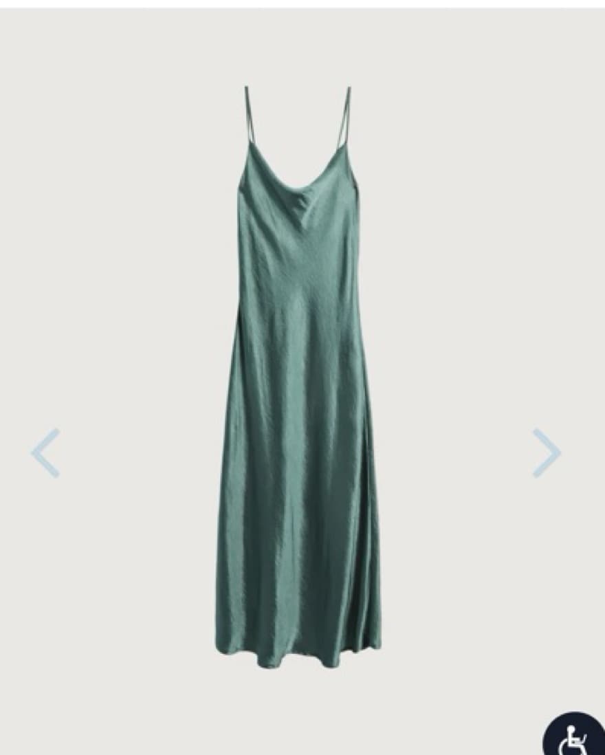 Forest Green Midi Slip Dress - Image 1