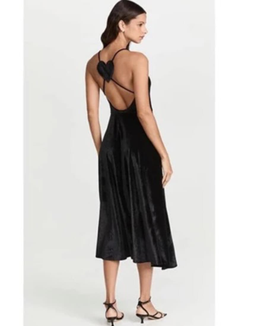 black velvet heart back dress - Image 5