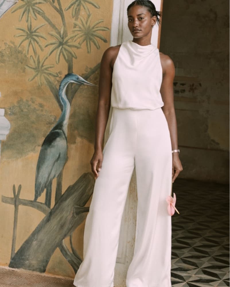 White High Neck Jumptsuit  - Image 2
