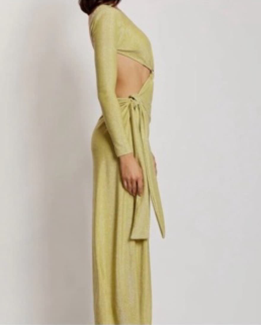 Meshki Green backless Maxi Dress - Image 2