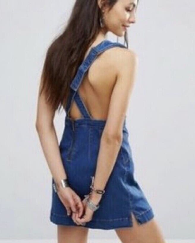 Denim/Jean Free People Mini Halter Dress - Image 2