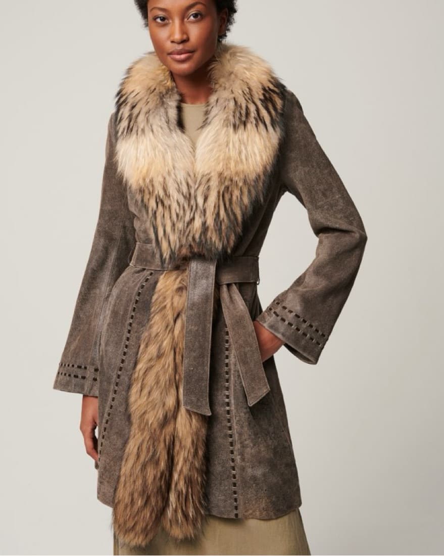 Overland Leather And Fur Coat  - Image 2