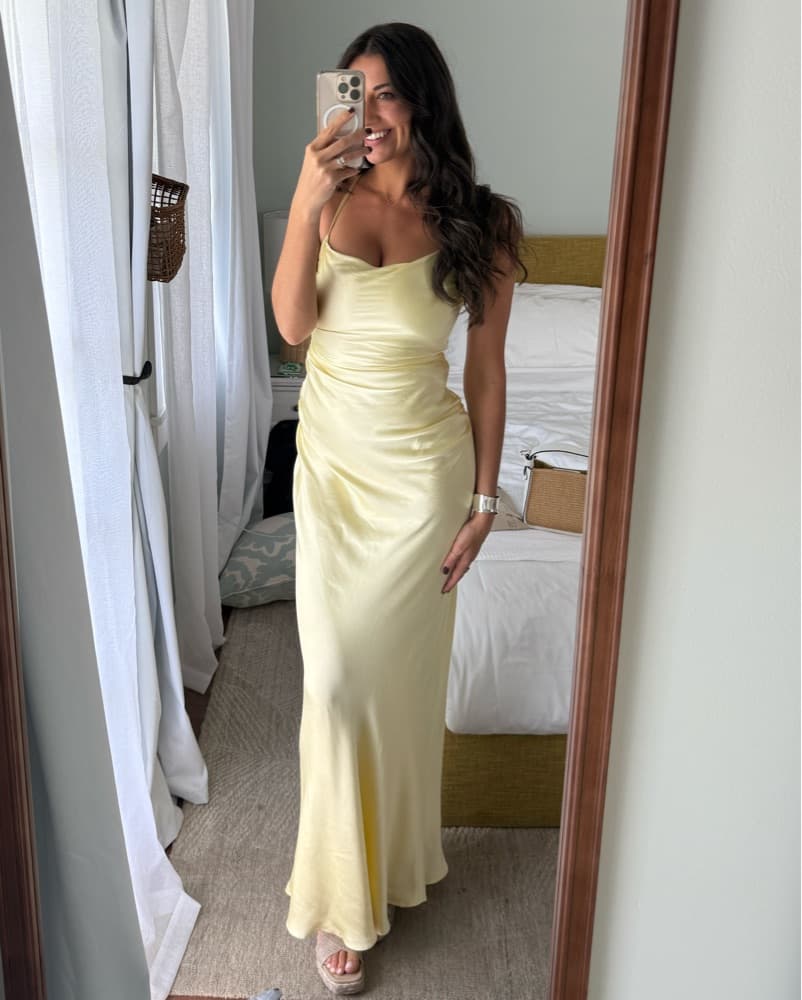 Shona Joy Butter Yellow Dress - Image 2