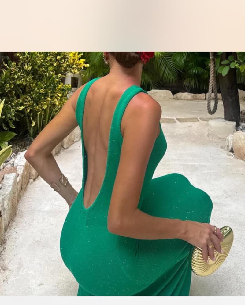 Runaway The Label Green Maxi Dress - Image 3
