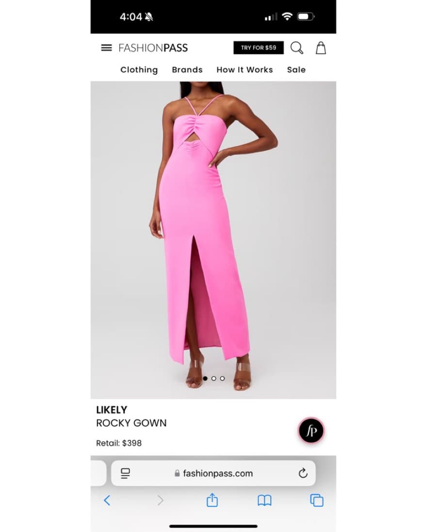 LIKELY SIZE 4 Rocky Pink Gown  - Image 3