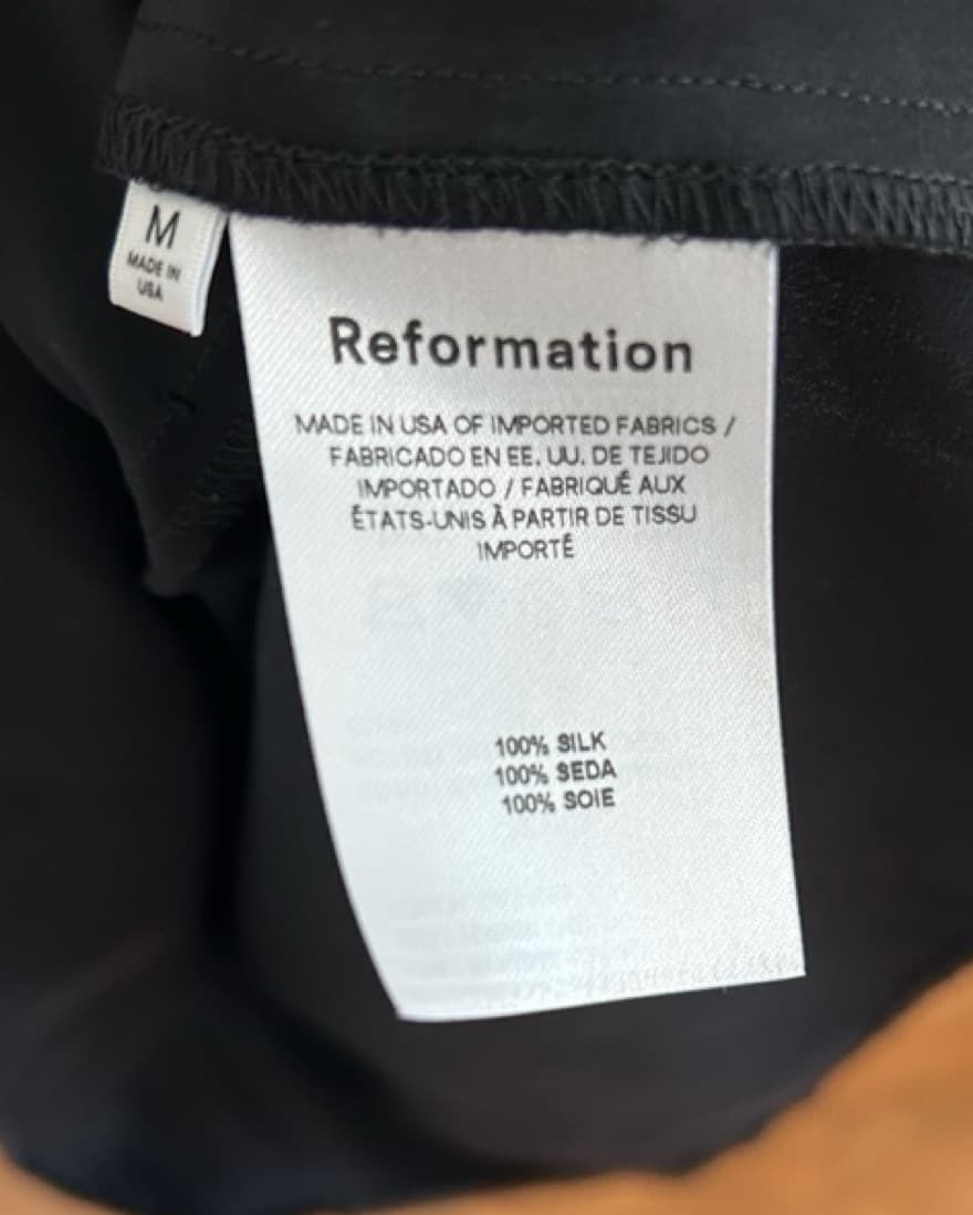Reformation Silk Mini Dress - Image 5