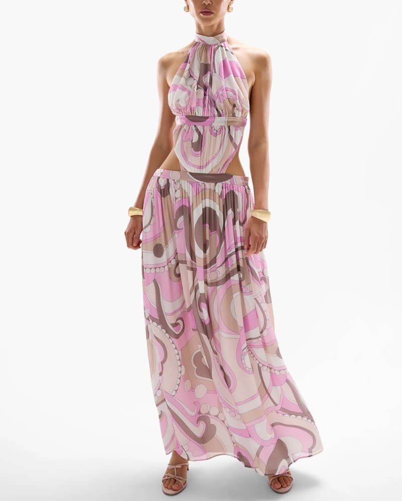 Cin Cin Rosette Maxi Dress Pucci  - Image 1