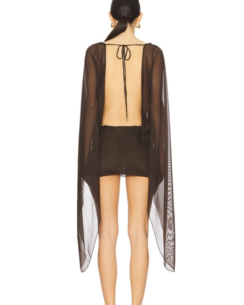 Draped XXL Sleeve Dress - Image 3
