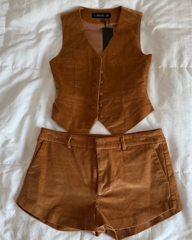 Lioness brown suede vest set XS - Image 4