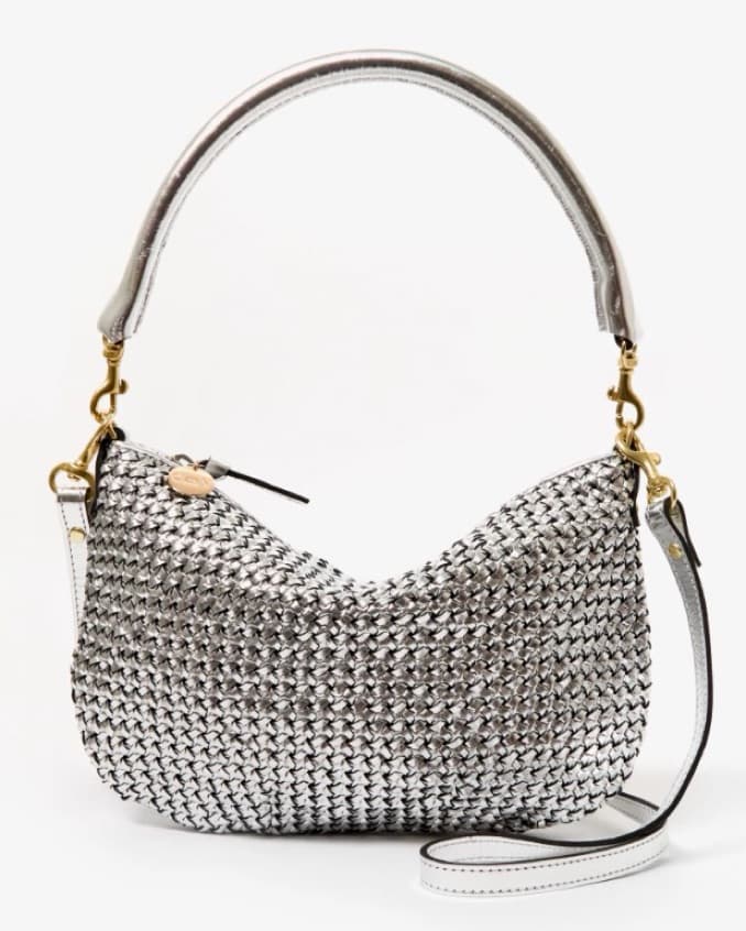 Clare V Petit Moyen Silver Crossbody - Image 1