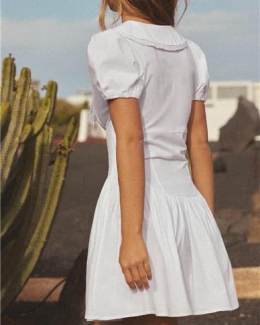 White Peter Pan Collar Dress - Image 5