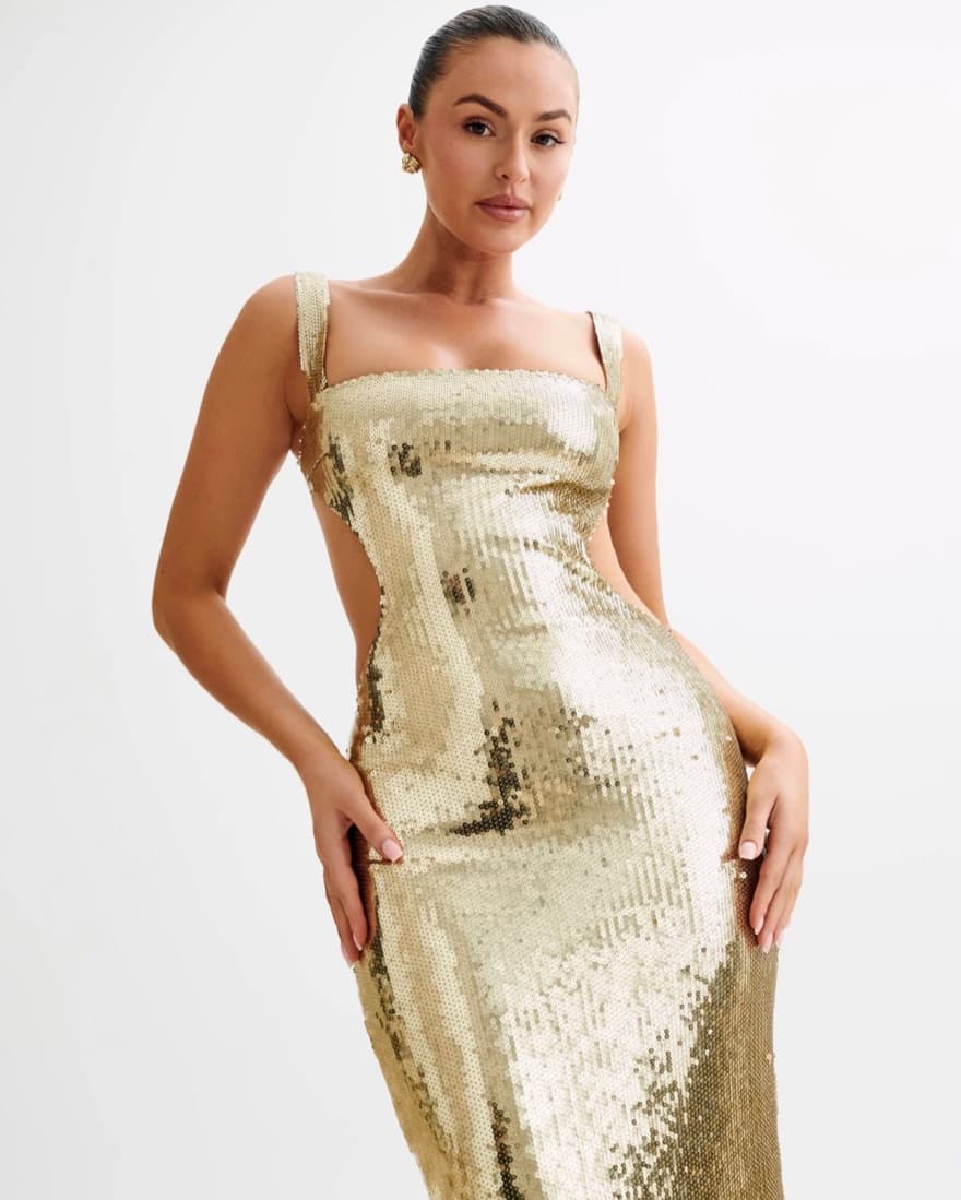 Meshki Adoria Sequin Cut Out Maxi Dress - Image 5