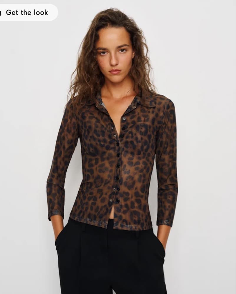 Leopard Print Patterned Blouse - Image 1