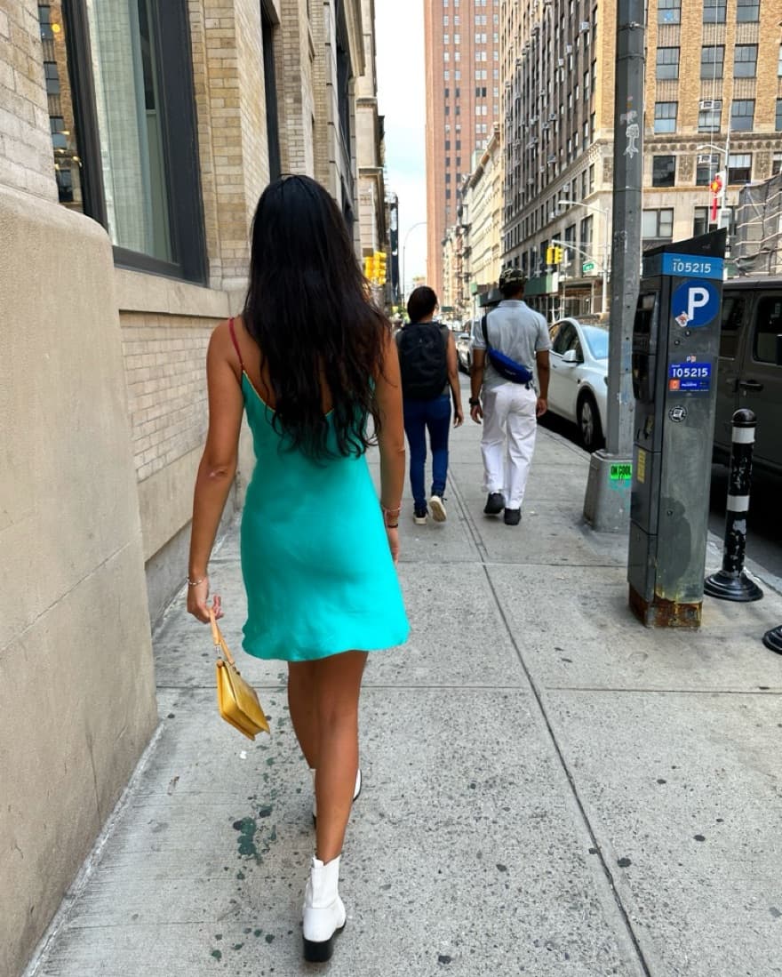 Turquoise Silk Dannijo Slip Minidress - Image 3