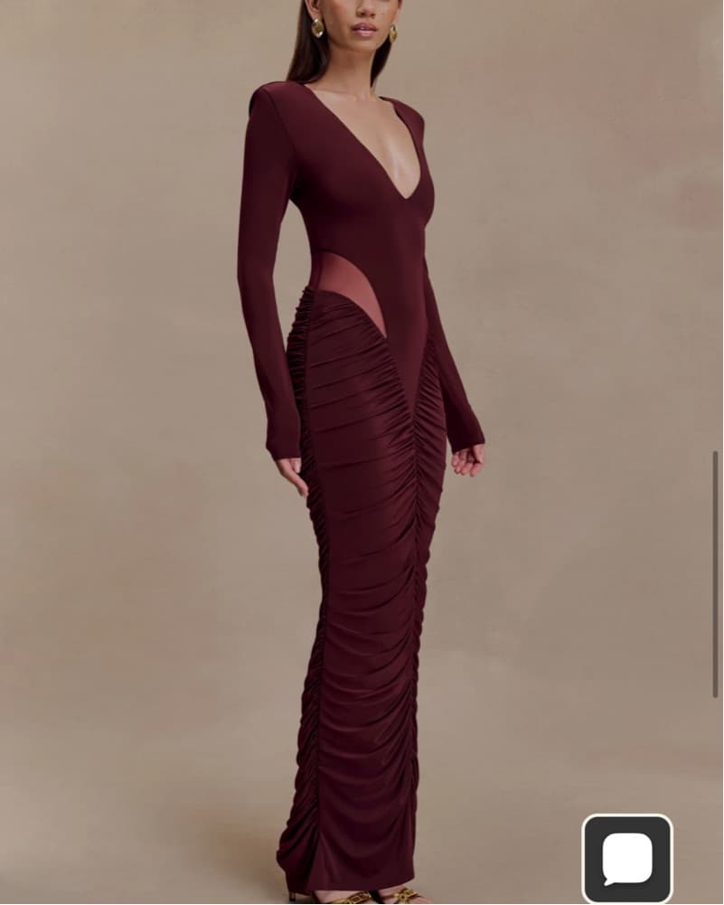 Meshki Slinky Long Sleeve Maxi Dress  - Image 4