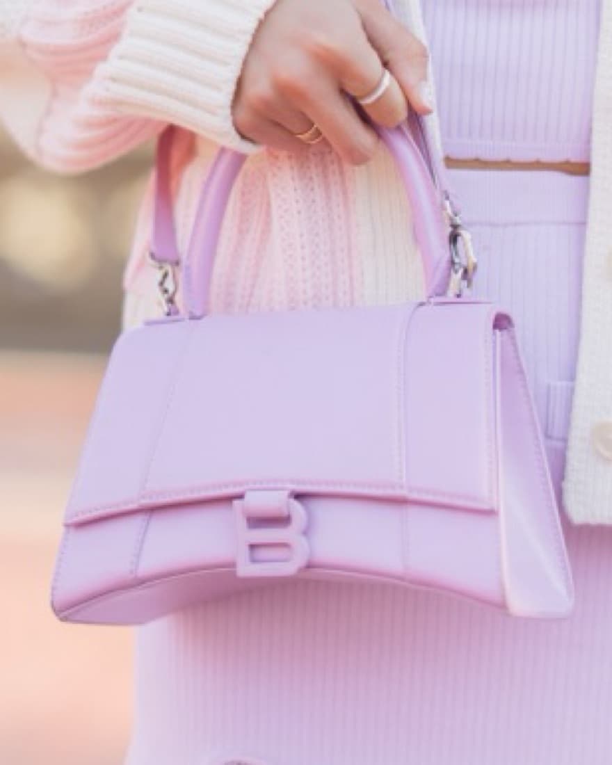 purple Balenciaga hourglass bag - Image 6