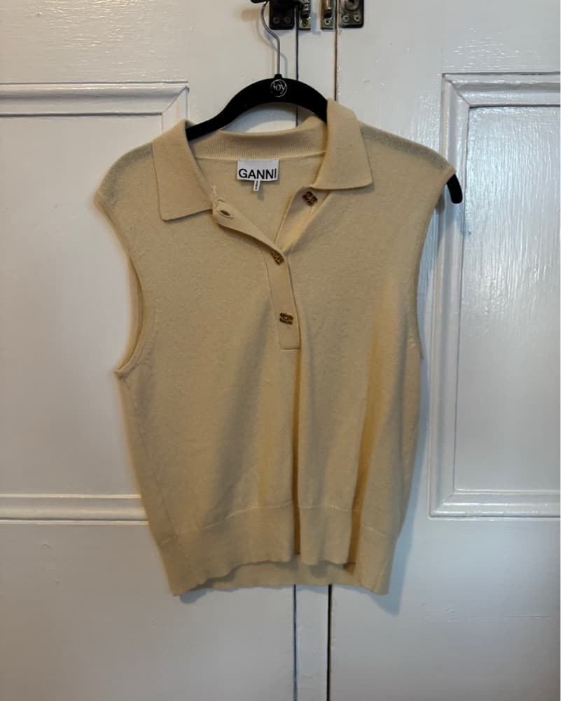 GANNI Wool & Cashmere Polo Tank - Image 5