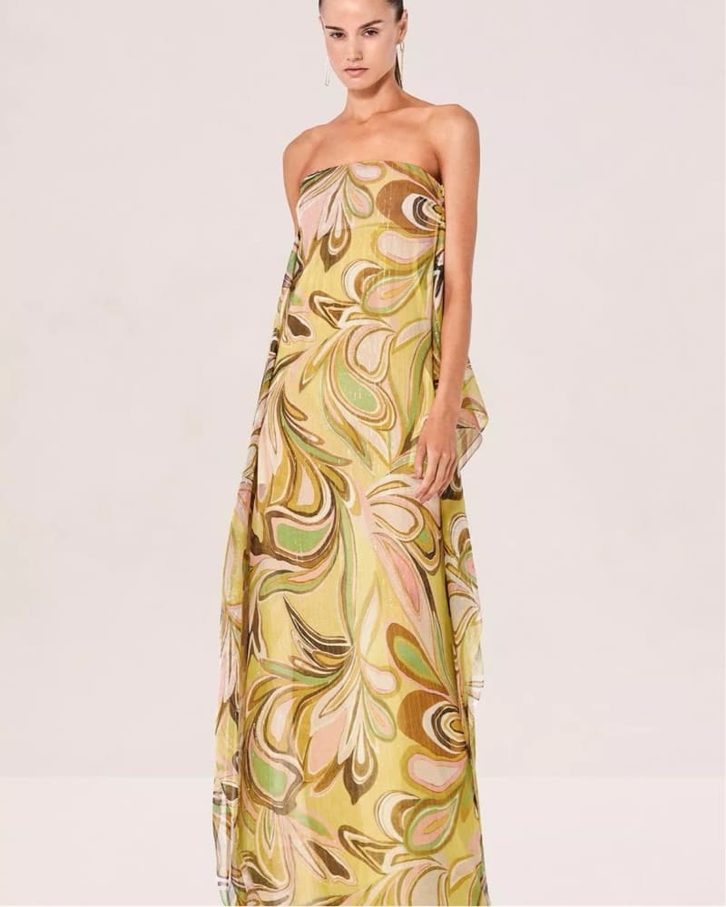 Alexis Cami Metallic Printed Dress - Image 3
