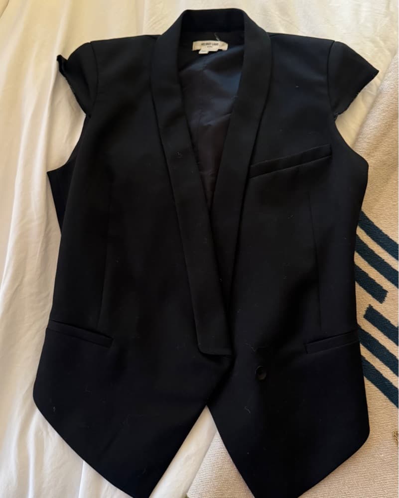 Helmut Lang Black Tailored Vest - Image 3