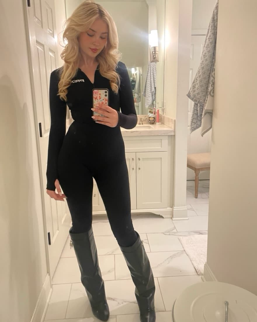 Black Longsleeve Catsuit - Image 1