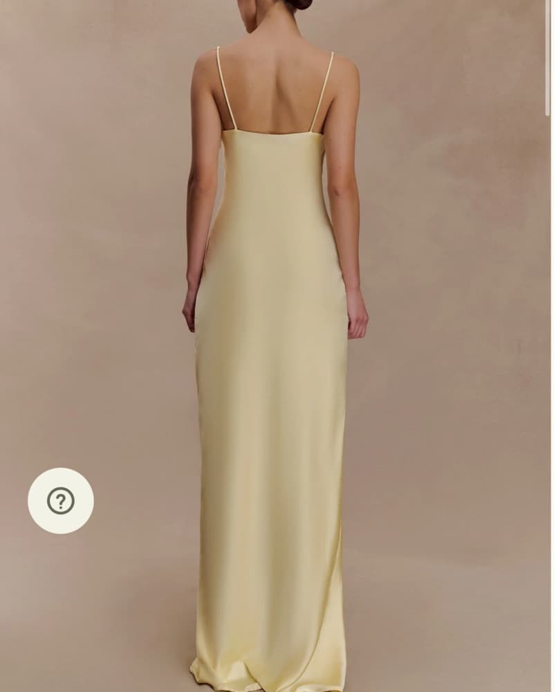 Meshki Butter Yellow Lace Silk Dress - Image 2