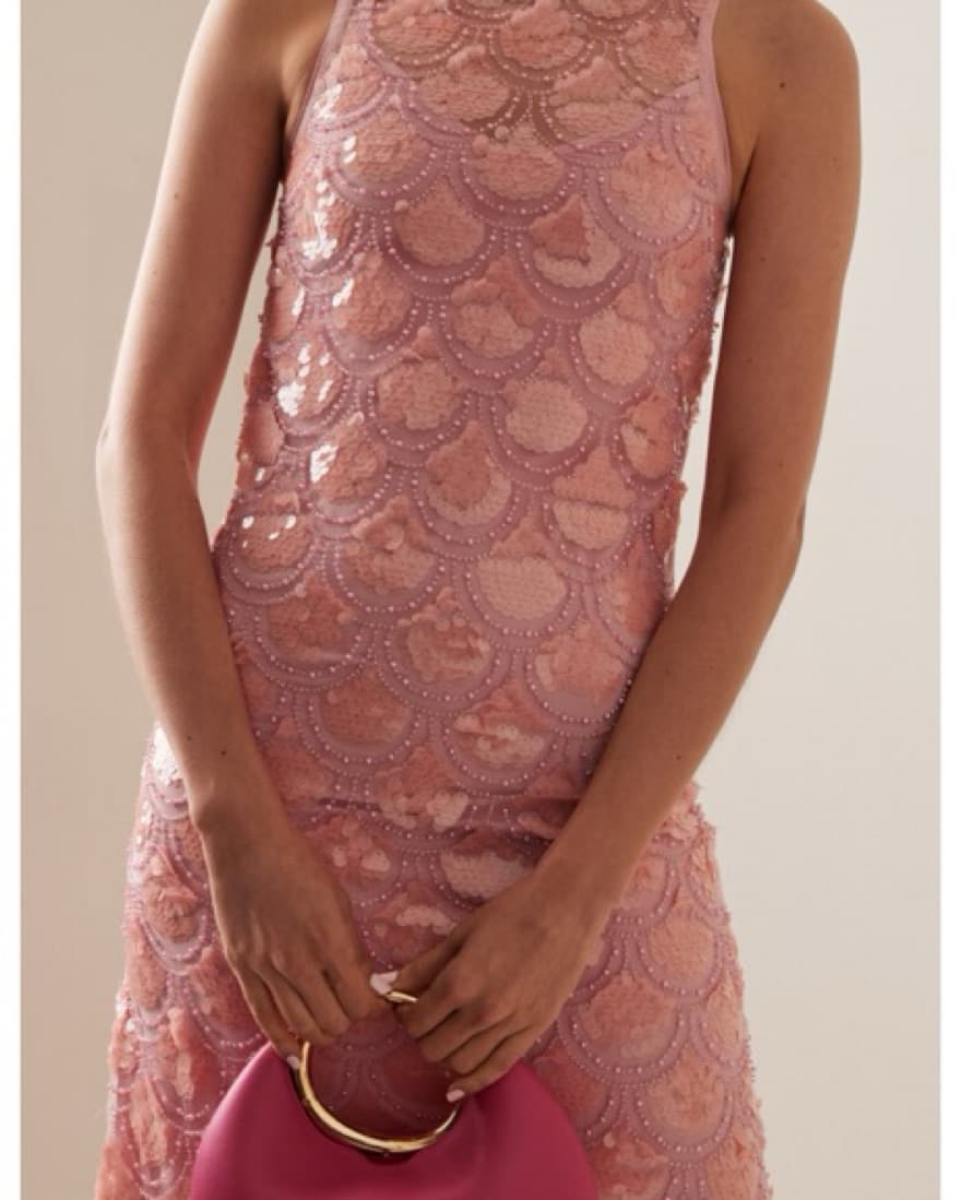 ROTATE Pink Sequin Maxi Dress - Image 3