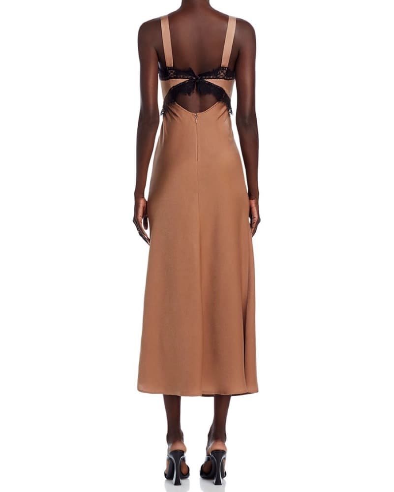 Bardot Satin Dress - Image 2